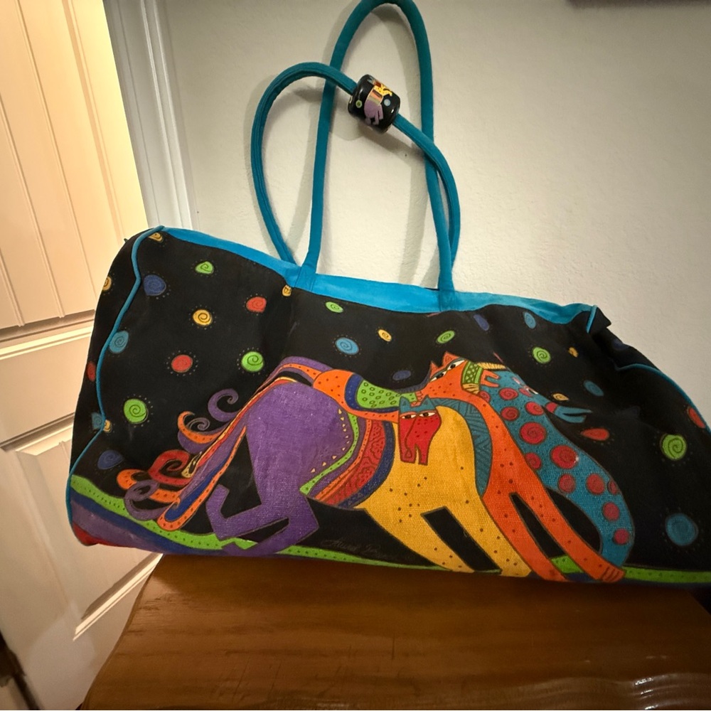 Laurel Burch Multicolor Horse Design Tote